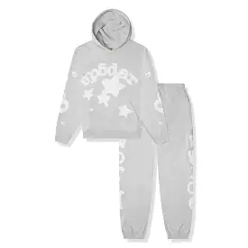 Sp5der Beluga Heather Grey Tracksuit