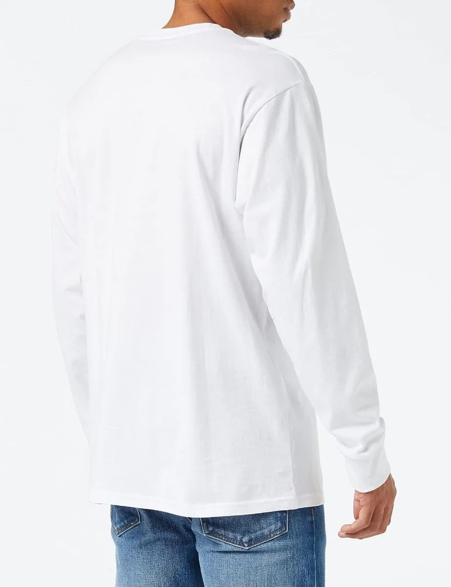 VANS Classic Crew Neck Long Sleeve T-Shirt White/Black