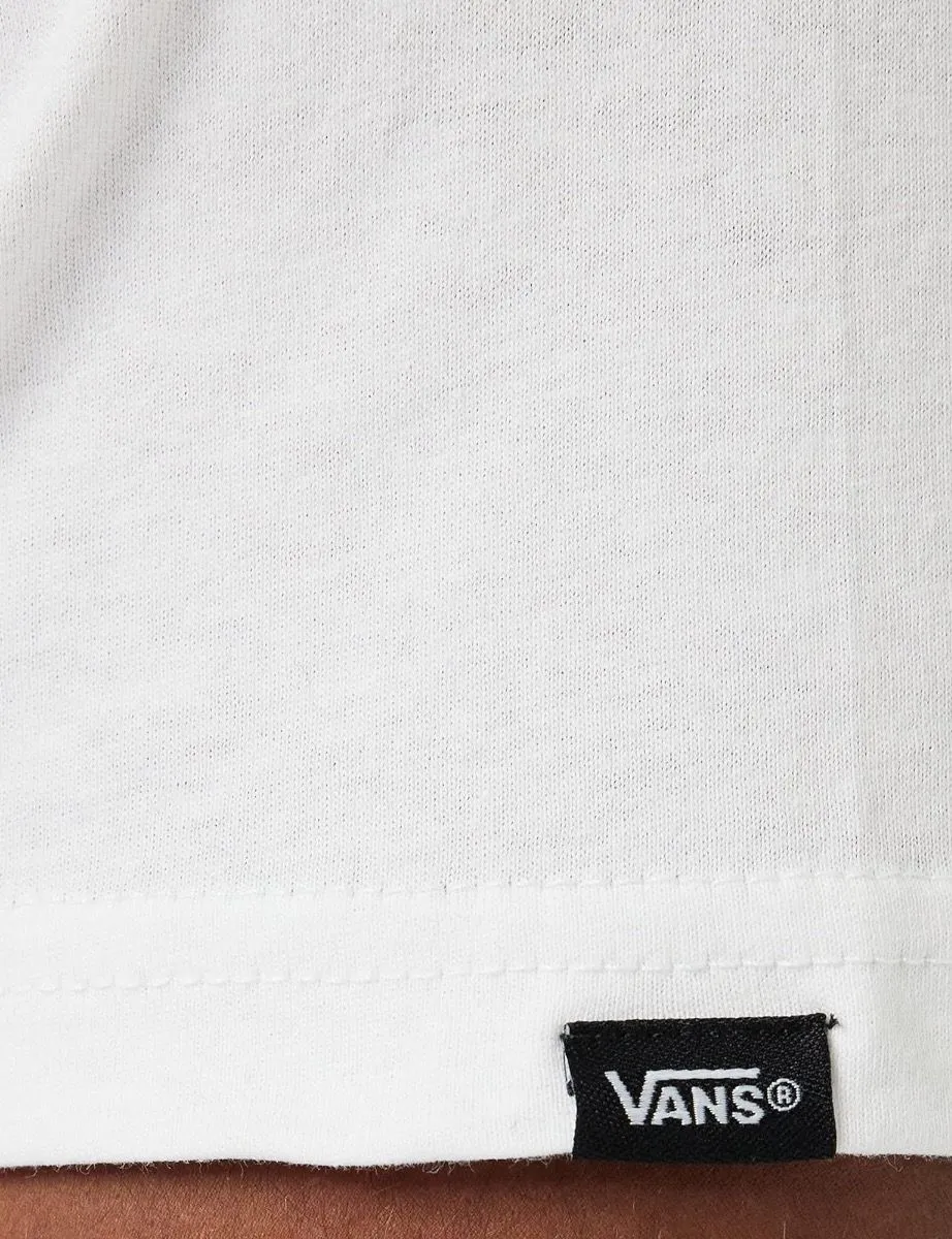 VANS Crew Neck Mini Script Logo T-Shirt White