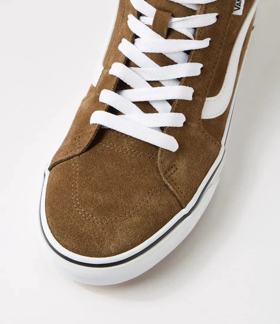 VANS MEN'S FILMORE HIGH SUEDE OLIVE SHOES