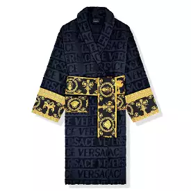 Versace Baroque Navy Bathrobe