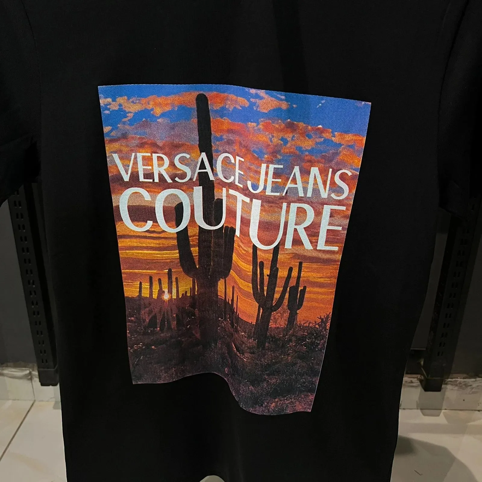 VERSACE JEANS COUTURE T-SHIRT LOGO PRINT - The Nucleus Clothing